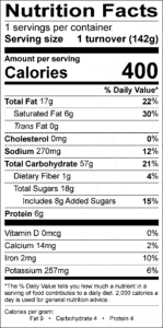 jamaican style plantain tart label