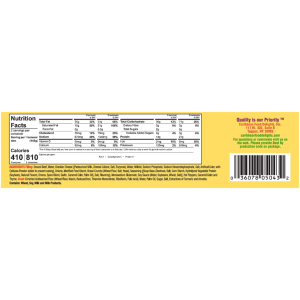 2 Pk Beefy Cheese Nutrition Ingredients