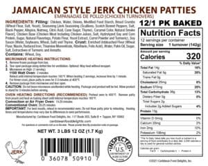 jerk chicken patties 12 single pack labels 4x5 2022